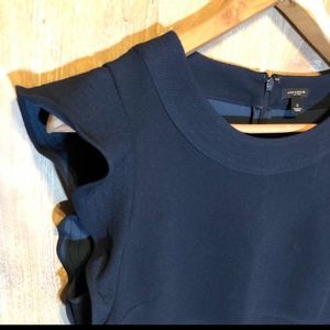 Ann Taylor LOFT fit and flare blue dress